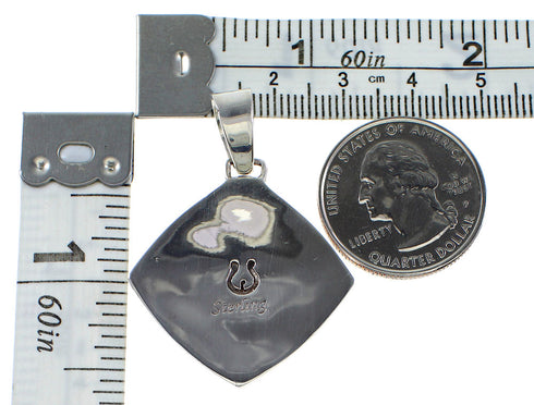 Silver Multicolor Southwestern Pendant YX95078
