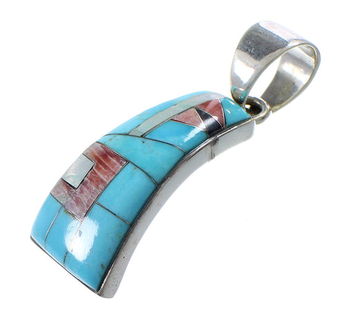 Genuine Sterling Silver And Multicolor Southwest Pendant YX94739