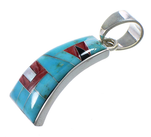 Multicolor Silver Southwestern Pendant YX94744