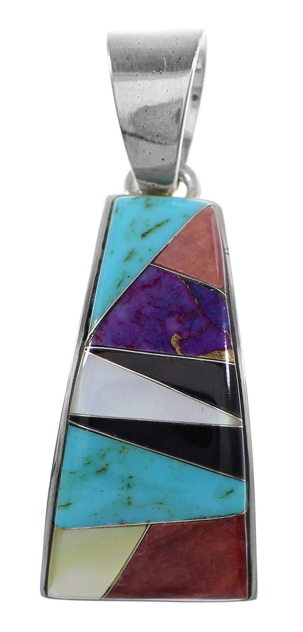 Multicolor And Silver Southwest Pendant YX94751