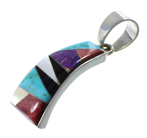 Multicolor And Silver Southwest Pendant YX94751