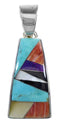 Multicolor And Silver Southwestern Pendant YX94752