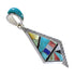 Multicolor Inlay Sterling Silver Pendant RX95645