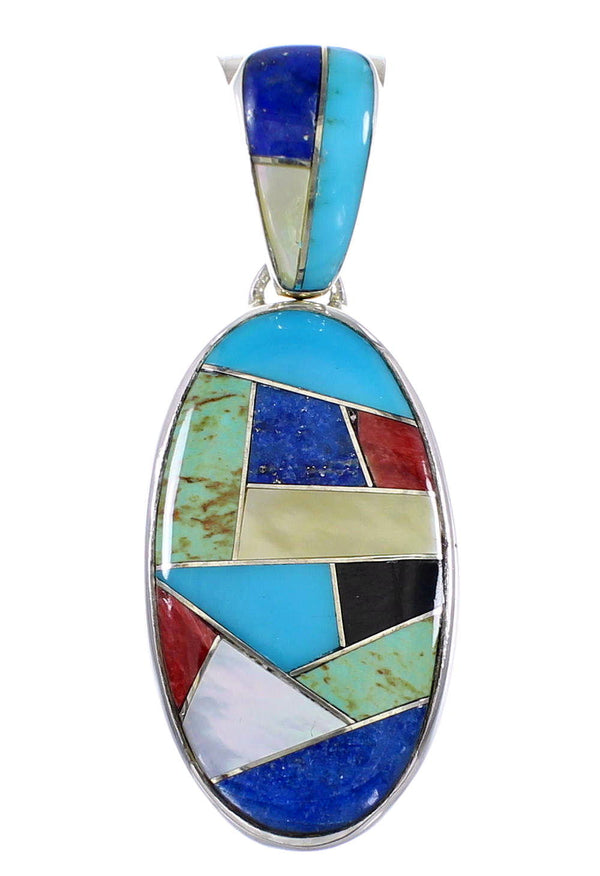 Southwest Multicolor Sterling Silver Pendant RX95647