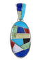 Southwest Multicolor Sterling Silver Pendant RX95647