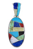 Southwest Multicolor Sterling Silver Pendant RX95647