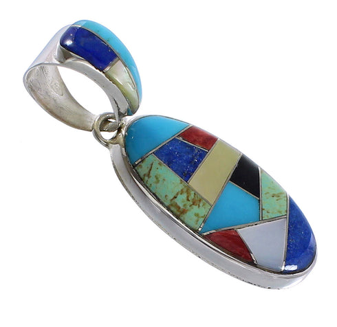 Southwest Multicolor Sterling Silver Pendant RX95647