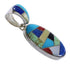 Southwest Multicolor Sterling Silver Pendant RX95647