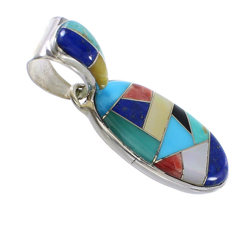 Genuine Sterling Silver And Multicolor Jewelry Pendant RX95650