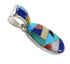 Genuine Sterling Silver And Multicolor Jewelry Pendant RX95650