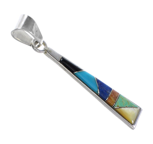 Southwestern Sterling Silver And Multicolor Pendant RX95672
