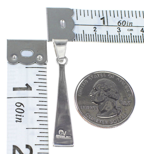 Southwest Multicolor Inlay Genuine Sterling Silver Pendant RX95675