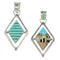 Sterling Silver Multicolor Native American Village Design Reversible Pendant RX95689