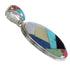 Multicolor Inlay Silver Southwestern Pendant AX94487