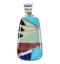 Sterling Silver Southwest Multicolor Inlay Pendant AX94494