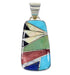 Silver Southwest Multicolor Inlay Pendant AX94495