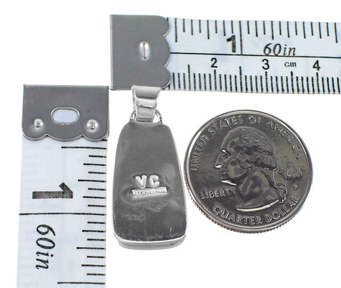 Silver Southwest Multicolor Inlay Pendant AX94495