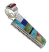 Multicolor Inlay Southwestern Genuine Sterling Silver Pendant AX94503