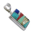 Southwest Multicolor Inlay Genuine Sterling Silver Pendant AX94515