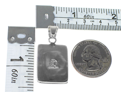 Southwestern Multicolor Inlay Silver Pendant AX94517