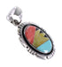 Multicolor Inlay Genuine Sterling Silver Pendant YX94426