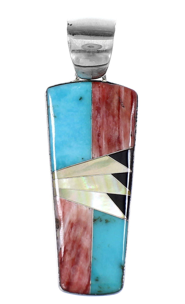 Genuine Sterling Silver Southwest Multicolor Pendant YX94507