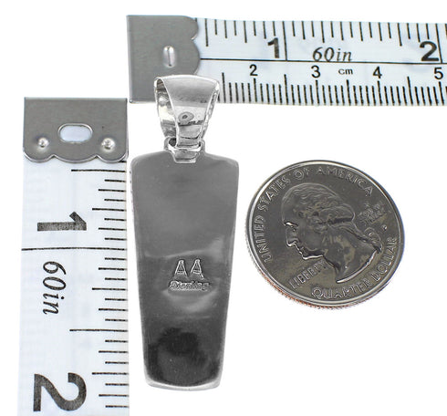 Genuine Sterling Silver Southwest Multicolor Pendant YX94507