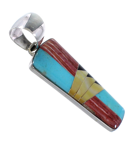 Authentic Sterling Silver Southwest Multicolor Pendant YX94511