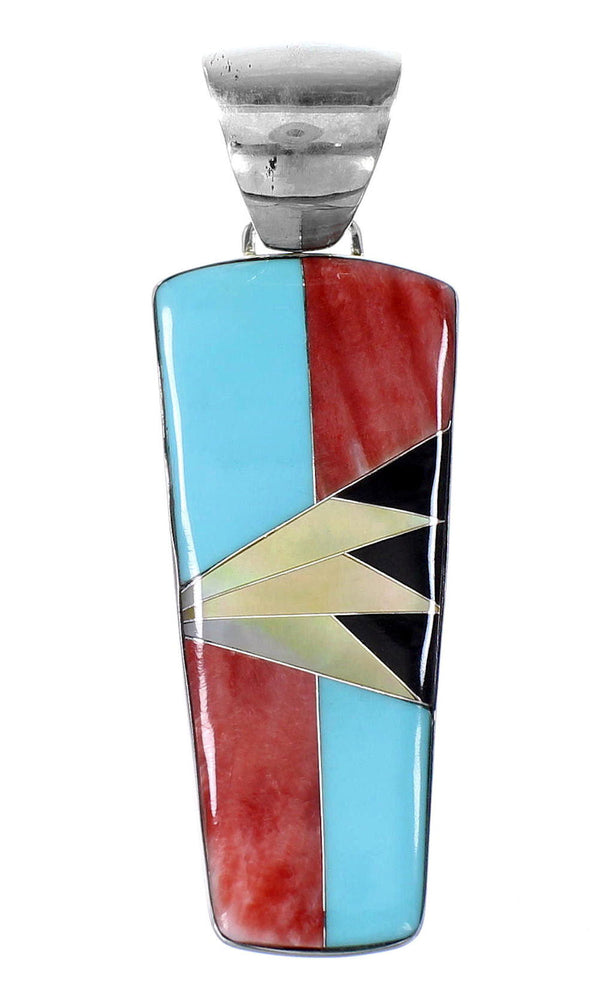 Authentic Sterling Silver Southwestern Multicolor Pendant YX94512
