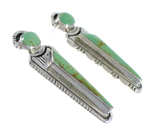 Turquoise Inlay Sterling Silver Post Earrings AX94977
