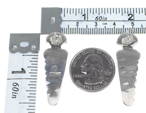 Turquoise Authentic Sterling Silver Post Earrings AX94980