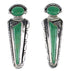 Turquoise Inlay Authentic Sterling Silver Post Earrings AX94981