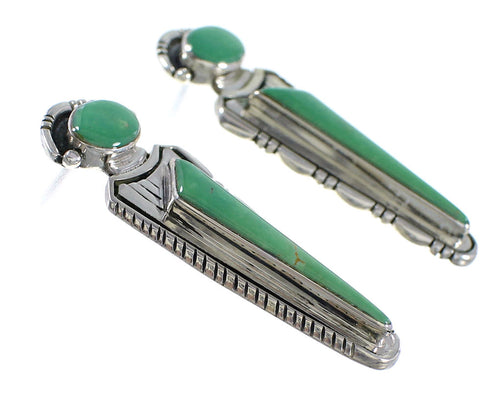 Turquoise Inlay Authentic Sterling Silver Post Earrings AX94981