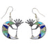 Multicolor Silver Southwest Kokopelli Hook Dangle Earrings YX94628
