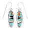 Southwest Silver Multicolor Hook Dangle Earrings YX94630
