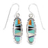 Southwest Silver Multicolor Hook Dangle Earrings YX94630