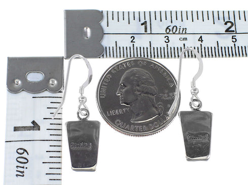 Silver And Multicolor Southwest Hook Dangle Earrings YX94643