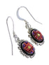 Genuine Sterling Silver And Multicolor Southwest Hook Dangle Earrings YX94661