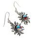 Multicolor And Silver Southwest Sun Hook Dangle Earrings YX94682