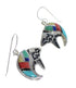 Multicolor And Silver Southwest Bear Arrow Hook Dangle Earrings YX94708