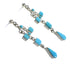 Southwestern Turquoise And Genuine Sterling Silver Post Dangle Earrings YX94539