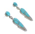 Turquoise And Sterling Silver Southwestern Post Dangle Earrings YX94557