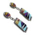 Genuine Sterling Silver Southwest Multicolor Post Dangle Earrings AX94683
