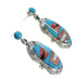 Silver Jewelry Southwestern Multicolor Post Dangle Earrings AX94697