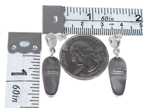 Sterling Silver Jewelry Multicolor Post Dangle Earrings AX94700