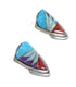 Southwestern Genuine Sterling Silver Multicolor Post Earrings AX94714