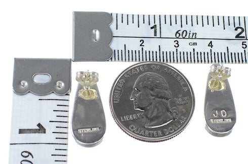 Sterling Silver Multicolor Southwest Jewelry Post Earrings RX94831