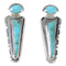 Turquoise Genuine Sterling Silver Jewelry Post Earrings RX95872