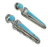 Genuine Sterling Silver Turquoise Southwestern Post Earrings RX95875