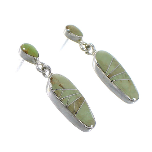 Turquoise Jewelry Sterling Silver Post Dangle Earrings AX94941